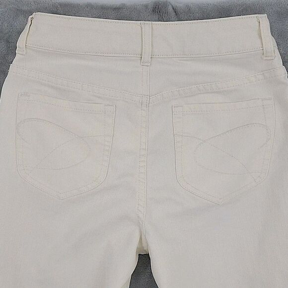 Chico's Womens Straight Leg Jeans Size 1 Regular Winter White Measures 26x29 - Picture 5 of 11